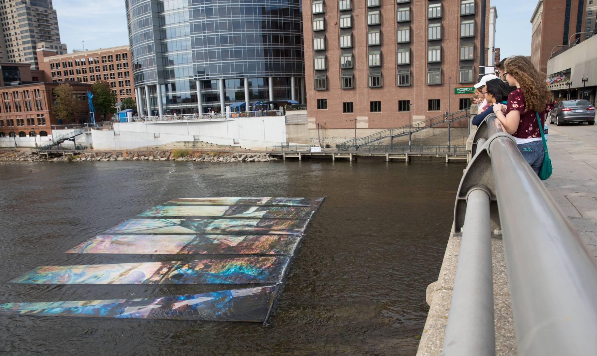 ArtPrize display in the grand rapids river